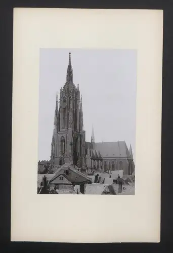 Fotografie unbekannter Fotograf, Ansicht Frankfurt, Blick zum Dom, Grossformat 25 x 16cm