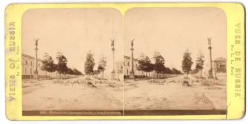 Stereo-Fotografie L. L., Paris, Ansicht Saint-Pétersbourg, Boulevard des Chevaliers-Gardes