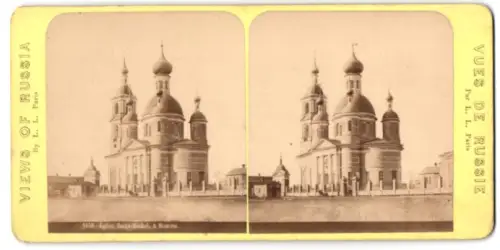 Stereo-Fotografie L. L., Paris, Ansicht Moscou, Eglise Saint-Michel