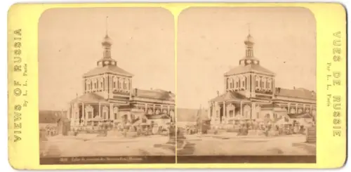 Stereo-Fotografie L. L., Paris, Ansicht Moscou, Eglise du couvent des Demoiselles