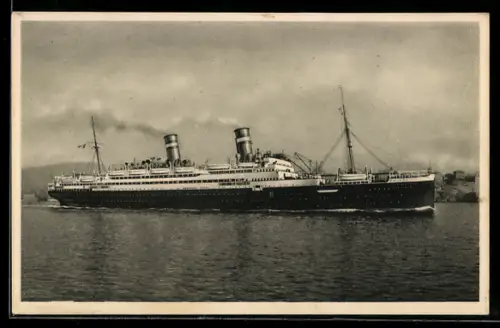 AK Passagierschiff Conte Rosso vom Lloyd Sabaudo in Seitenansicht