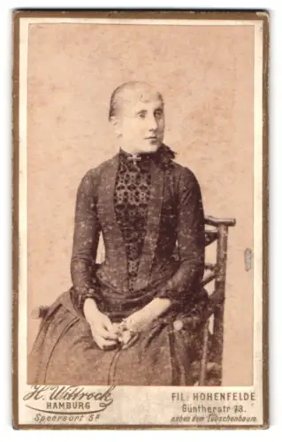 Fotografie H. Wittrock, Hamburg, Speersort 53, Portrait der Frau Bettina Winkler