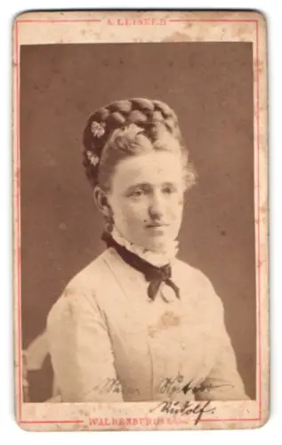 Fotografie A. Leisner, Waldenburg, alte Taschenstr 20, Porträt einer Dame