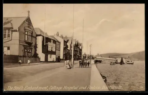 AK Dartmouth, The South Embankment, Cottage Hospital and Pontoon
