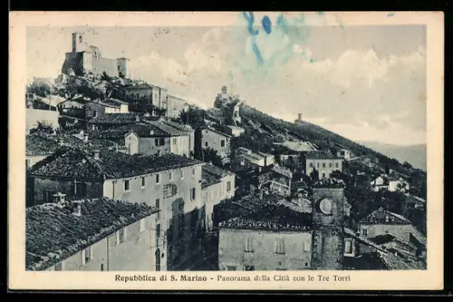 AK S. Marino, Panorama della Città con le Tre Torri