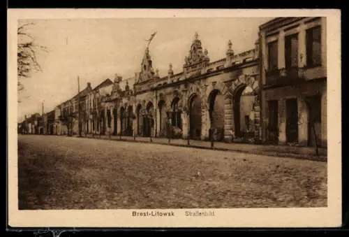 AK Brest-Litowsk, Strassenbild im Ort