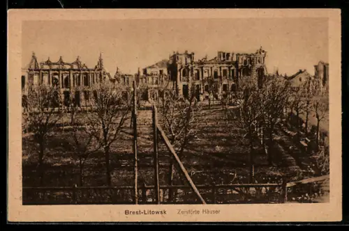 AK Brest-Litowsk, Zerstörte Häuser