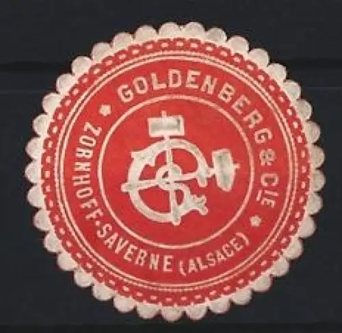 Reklamemarke Zornhoff-Saverne /Alsace, Goldenberg & Cie