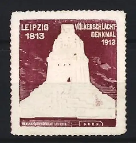 Reklamemarke Leipzig, Völkerschlachtdenkmal 1913, Denkmalabbildung