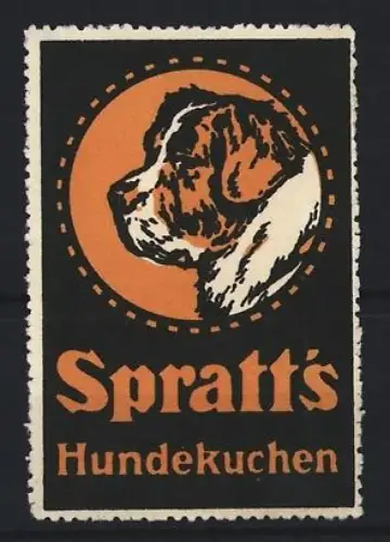 Reklamemarke Spratt`s Hundekuchen, Bernhardiner, Hund