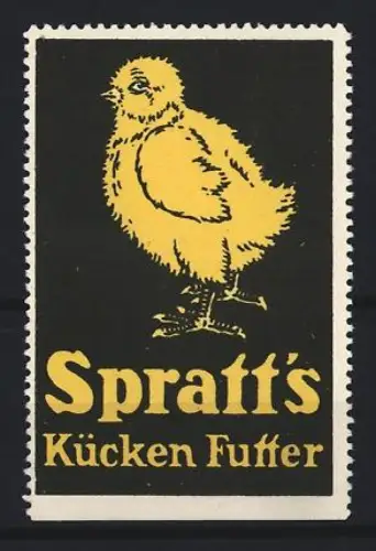 Reklamemarke Spratt`s Kücken Futter, Gelbes Küken