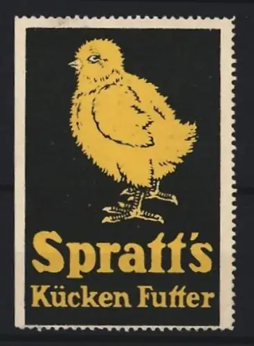 Reklamemarke Spratt`s Kücken Futter, Gelbes Küken