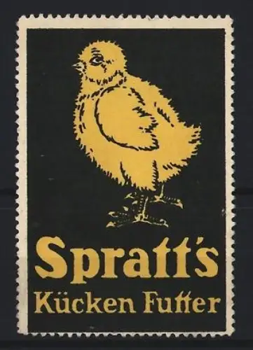 Reklamemarke Spratt`s Kücken Futter, Stehendes Küken