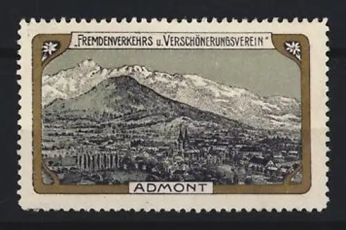 Reklamemarke Admont, Fremdenverkehrs- und Verschönerungsverein, Berglandschaft