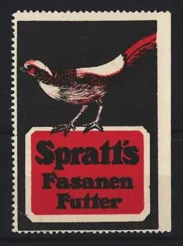 Reklamemarke Spratt`s Fasanen Futter, Fasan