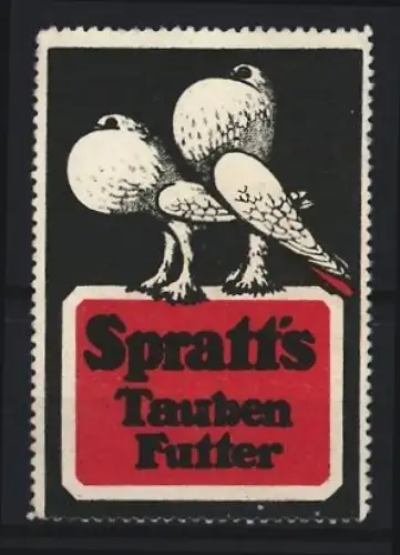 Reklamemarke Spratt, Tauben Futter, Taubenpaar