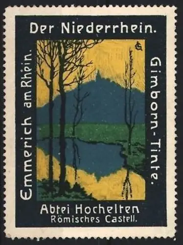 Reklamemarke Emmerich, H. von Gimborn A.G., Gimborn Tinte, Abtei Hochelten