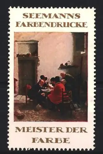Reklamemarke Seemanns Farbendrucke, Malergruppe
