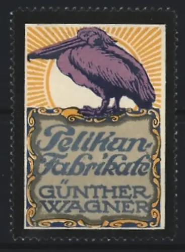 Reklamemarke Pelikan-Fabrikate Günther Wagner, Pelikan-Symbol