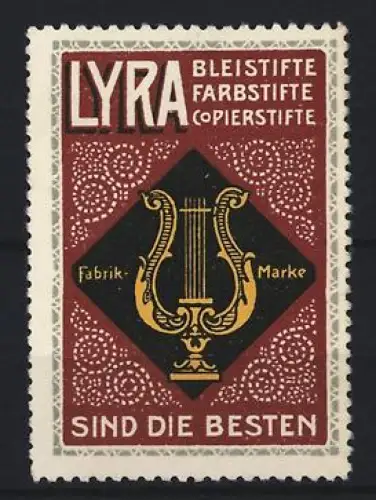 Reklamemarke Lyra Bleistifte, Lyra-Symbol
