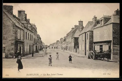 AK Barfleur, La Rue Saint-Thomas