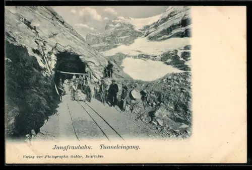 AK Jungfraubahn, Tunneleingang