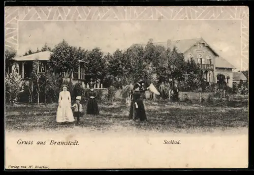 AK Bramstedt, Soolbad mit Besuchern
