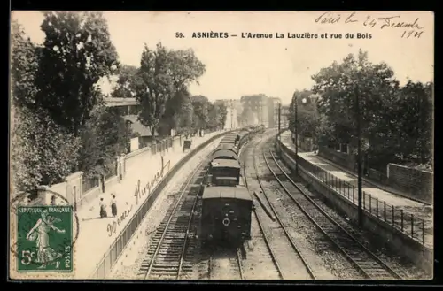 AK Asnières, L`Avenue La Lauzière et rue du Bois