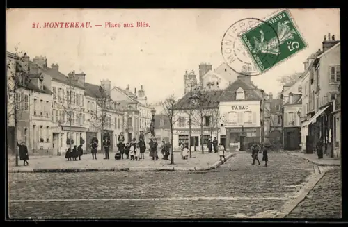 AK Montereau, Place aux Blés