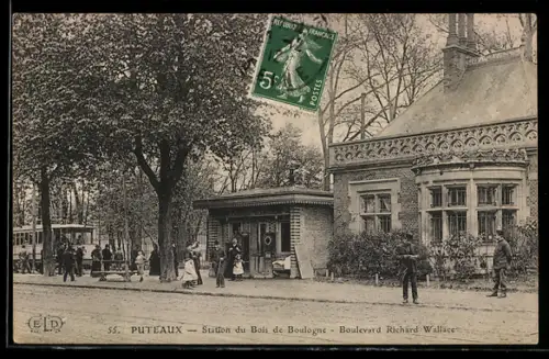 AK Puteaux, Station du Bois de Boulogne, Boulevard Richard Wallace