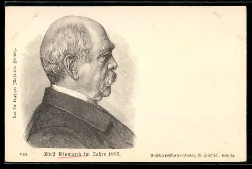 AK Fürst Bismarck im Jahre 1885