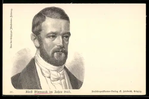 AK Fürst Bismarck im Jahre 1845