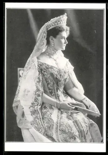 AK Zarin Alexandra von Russland in prunkvollem Kleid