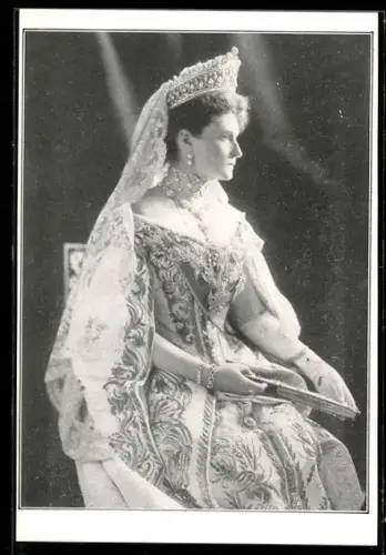 AK Zarin Alexandra von Russland in prunkvollem Kleid