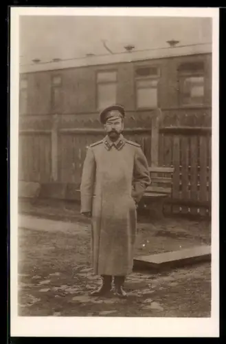 AK Nikolaus II. von Russland im Uniformmantel