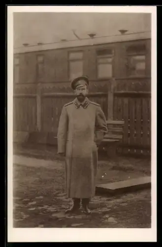 AK Nikolaus II. von Russland im Uniformmantel