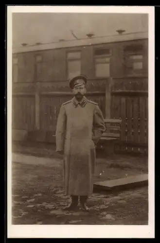 AK Nikolaus II. von Russland im Uniformmantel
