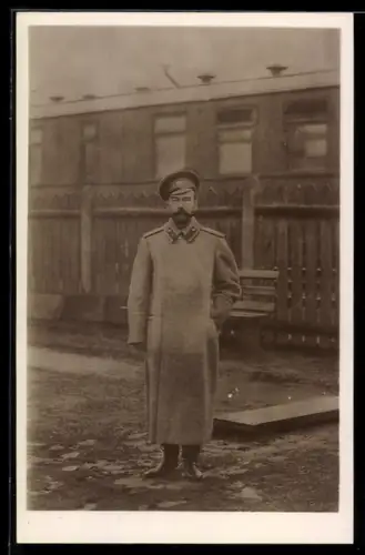 AK Nikolaus II. von Russland im Uniformmantel