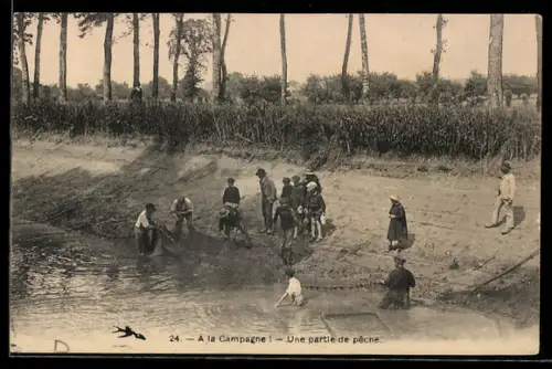 AK Männer fischen am Flussufer
