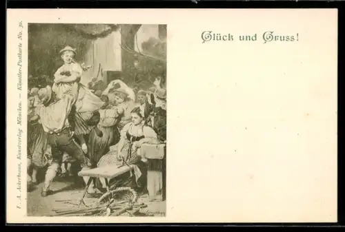 AK Landbevölkerung beim Volkstanz