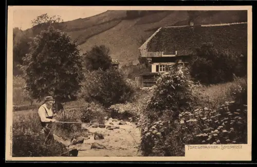 AK Forellenangler im Schwarzwald