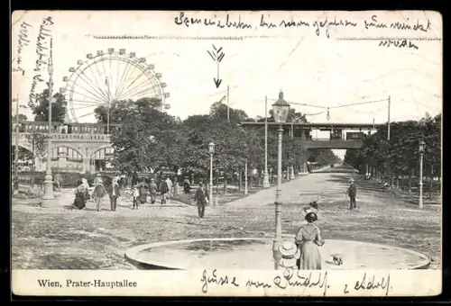 AK Wien, Hauptallee im Wiener Prater