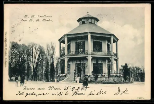 AK Wien, Wiener Prater, Lusthaus im Prater