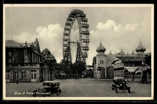 AK Wiener Prater, Riesenrad und Attraktionen