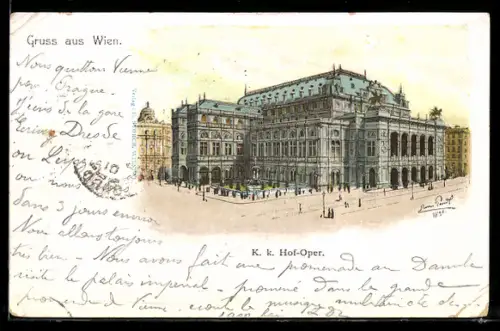 Künstler-AK Wien, K. k. Hof-Oper