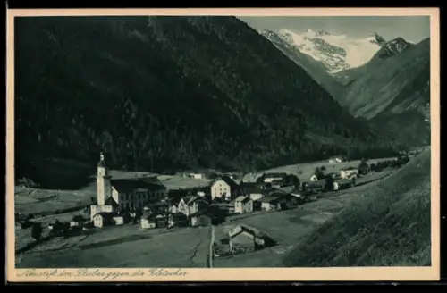 AK Neustift im Stubai, Ort gegen die Gletscher