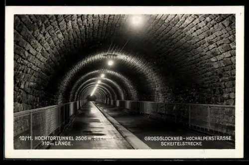 AK Grossglockner-Hochalpenstrasse, Hochtortunnel, Scheitelstrecke