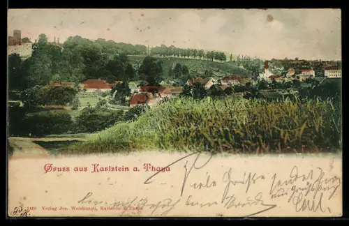 AK Karlstein a. Thaya, Ortsansicht mit Schloss