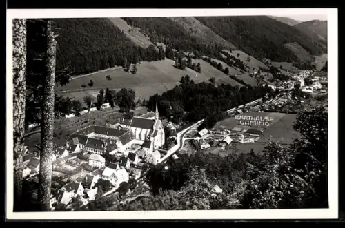 AK Gaming, Kartause mit Kirche aus der Vogelschau