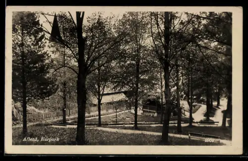 AK Aflenz, Kurparkpartie mit Turm